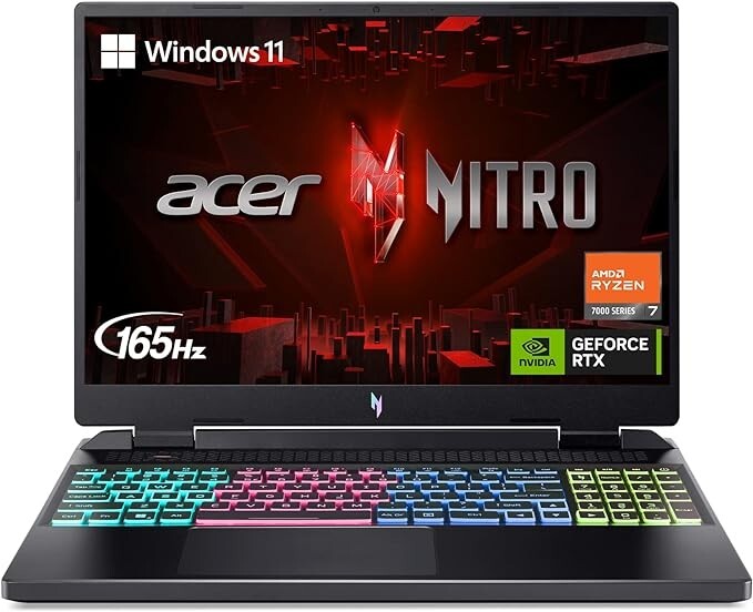 Acer Nitro 16 Gaming Laptop with AMD Ryzen 7 7840HS and NVIDIA GeForce RTX-image