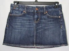 Womens Gap Limited Edition Denim Mini Skirt Size 4 Distressed Wash