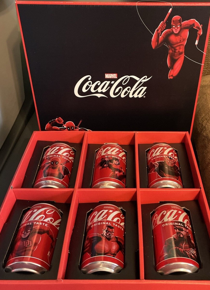 Marvel X Coca Cola 2024 Collectors Edition Box - 6 Rare Cans Super