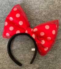 Tokyo Disney Resort Headband Minnie Red Big Ribbon JAPAN ＃1236