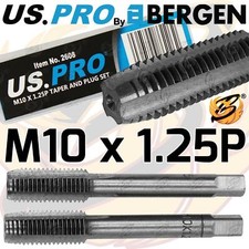 US PRO M10 x 1.25P Taper & Plug Set (Tap & Die) M10 x 1.25 Pitch Taper Plug