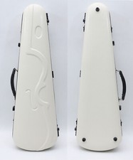 Hard Shell Violin Case 4/4 Full Size Violin Box white Violin Case with Strap bow