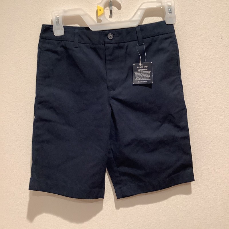 Kids Size 10 Lands End NWT Uniform Navy Shorts
