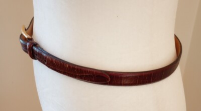 Martin Dingman Ladies Alligator/Italian Calfskin Belt Brass  display picture 2