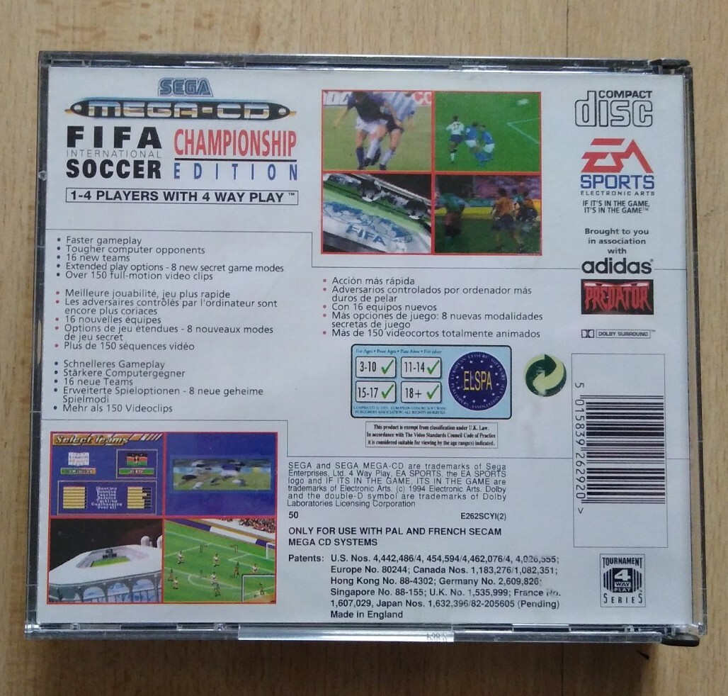 FIFA International Soccer: Championship Edition - SEGA Mega-CD – Retro  Games Reproduction