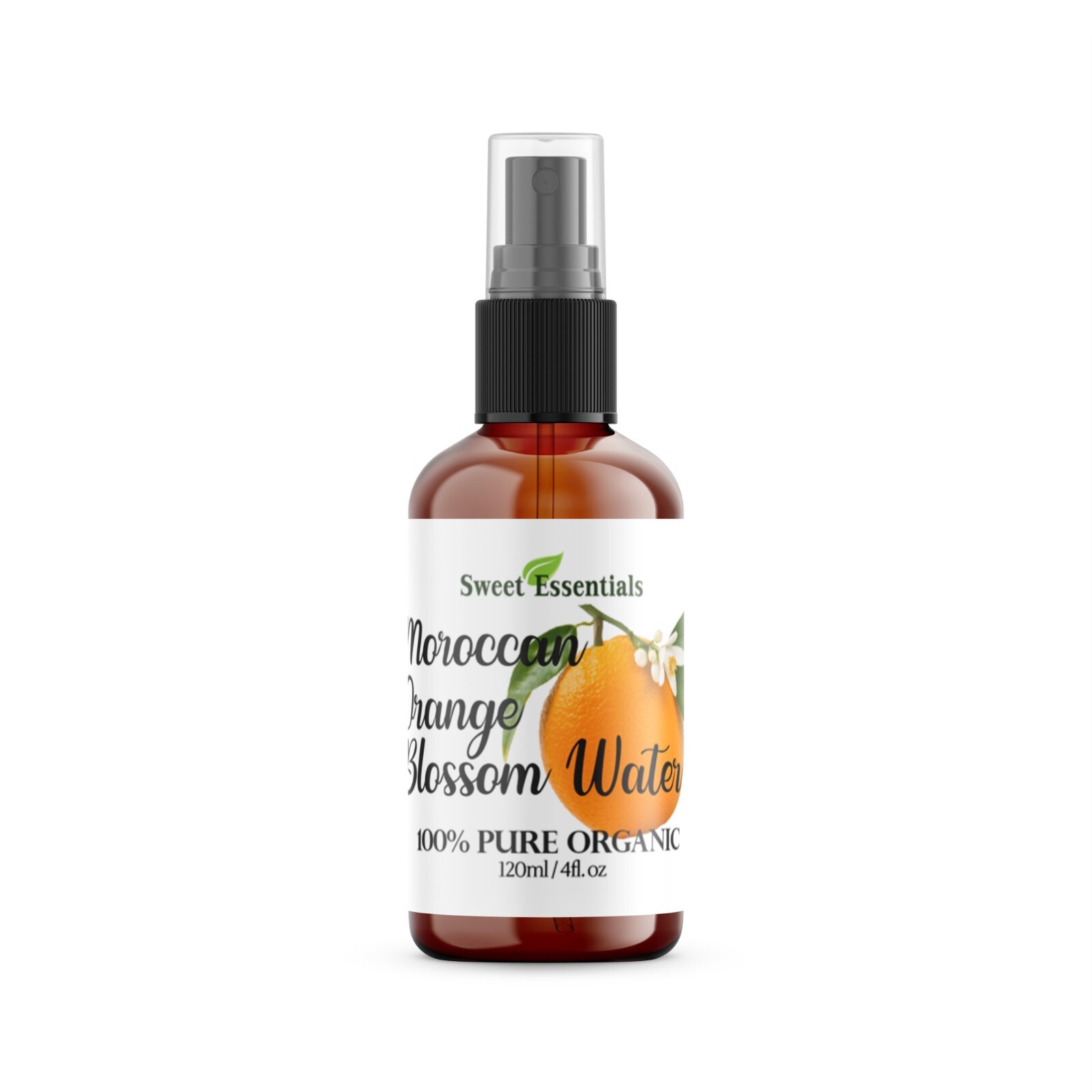 Organic Orange Blossom Neroli Water, 4oz Spray, Imported from Morocco, 100% Pure