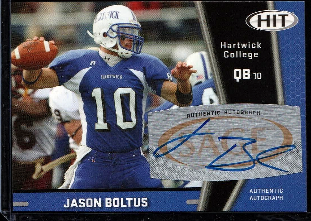 Jason Boltus (Patriots) 2009 Sage Hit Silver Rookie Autograph A60 Mint+