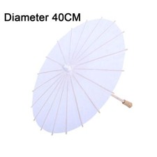 1pc 20/30/40/60cm Vintage White Paper Umbrella Parasol Wedding Bridal PartyDecor