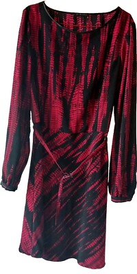 SISLEY Cocktail-Kleid Schwarz-Rot Gr. L Nur einmal getragen 