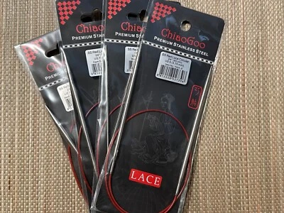 ChiaoGoo Red Lace 32 inch (80 cm) Stainless Steel Circular Knitting Needles