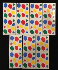 Creative Memories BALLON CELEBRATION Stickers. 14 Squares. 1995. Retired.