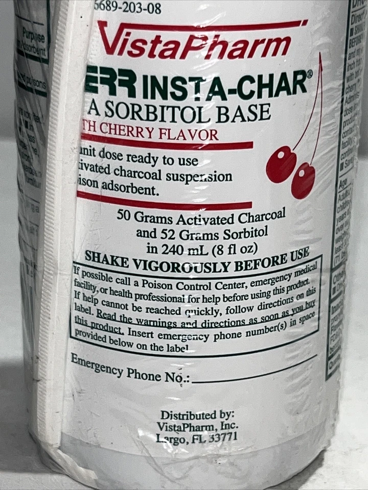 Kerr Insta-Char In Sorbitol Base, Cherry 8oz, Sealed Activated Charcoal - Image 3 of 4