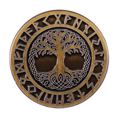 Yggdrasil Tree of Life Rune Symbol Norse Viking God Odin 1.4'' Enamel Pin Badge
