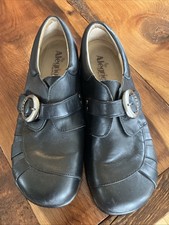 Alegria Khloe KHL-601 US 10.5 Womens Black Leather Loafer Flats Shoes