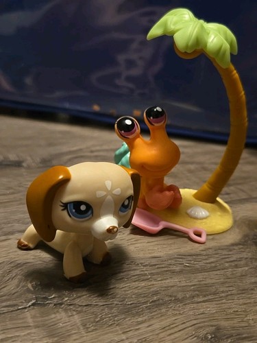 Littlest Pet Shop - Figurine Chien Teckel #1491 - Authentique - Occasion