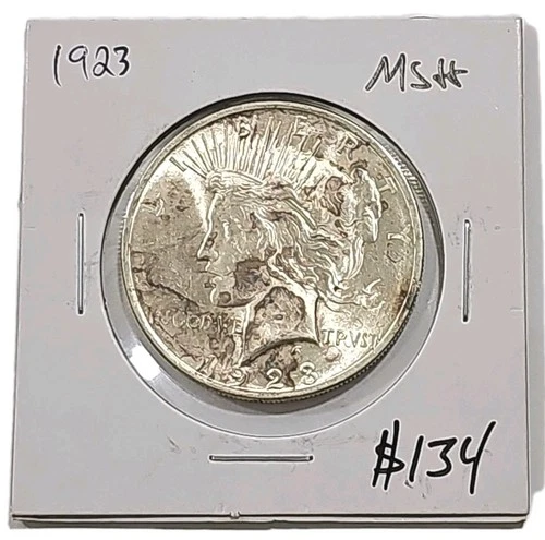 1923 $1 Peace 90% Silver Dollar Excellent Condition Pictures  Luster  BU++