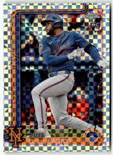 2025 Topps Chrome MLB No. 74 Luis de los Santos Rookie Checkerboard Refractor