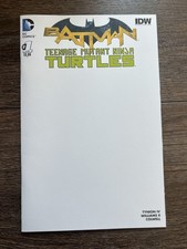 Batman Teenage Mutant Ninja Turtles #1 Blank Sketch Variant (IDW/DC 2015) NM