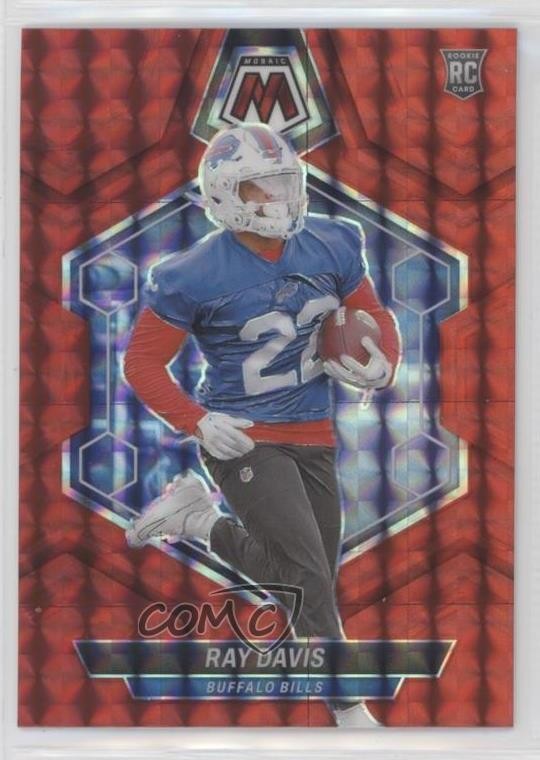 2024 Panini Mosaic Rookies Red Mosaic Prizm Ray Davis #387 1e57