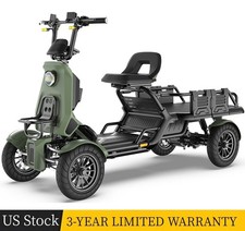 1000W Heavy Duty 4-Wheel Electric Mobility Scooter for Adult with Cargo Platform