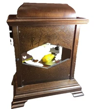 Hamilton WHEATLAND Clock WEST GERMANY ~ Skeleton Wood Housing