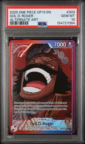 2025 One Piece OP13-Carrying On His Will Gol D. Roger #003 Alt Art PSA 10