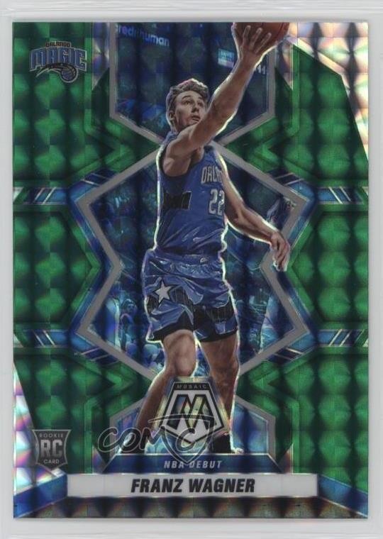 2021-22 Panini Mosaic NBA Debut Green Mosaic Prizm Franz Wagner #267 Rookie RC