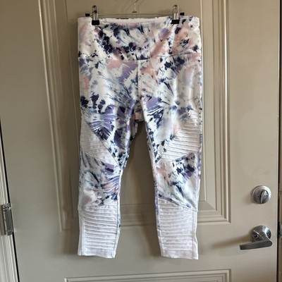 RBX Women Size Large Floral High Rise Stretch Cropped Leggings Yoga Pants