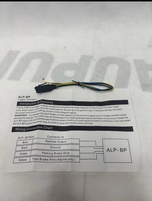 #ad Parking Brake Video Bypass for car radios in dash $9.50