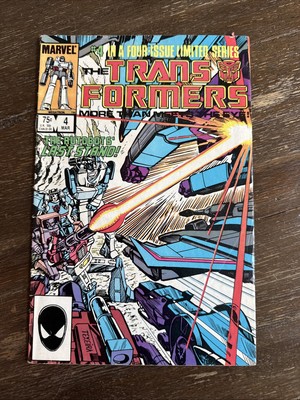 Transformers #4 (Marvel 1985) 1st Shockwave 1st Cameo Dinobots VG/FN