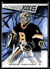 2021-22 SP Game Used Blue Auto Jeremy Swayman Rookie Auto Boston Bruins #125
