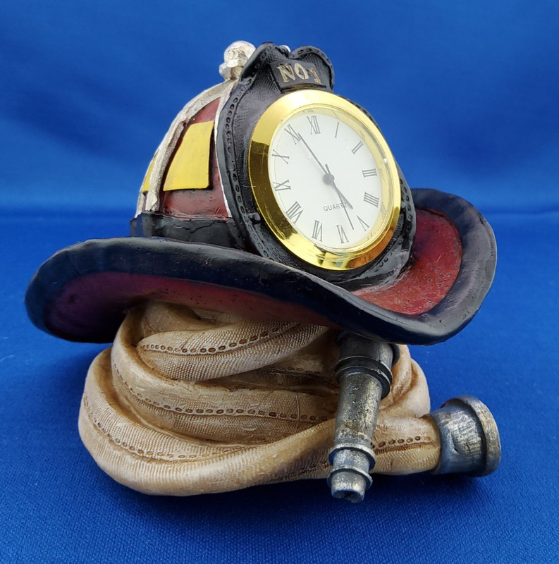 MUSIC BOX FIREFIGHTERS HELMET BY VANMARK RED HATS OF COURAGE