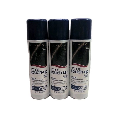 Clairol Root Touch Up Color Refreshing Spray BLACK 3.7 Oz Each, (Lot of 3)