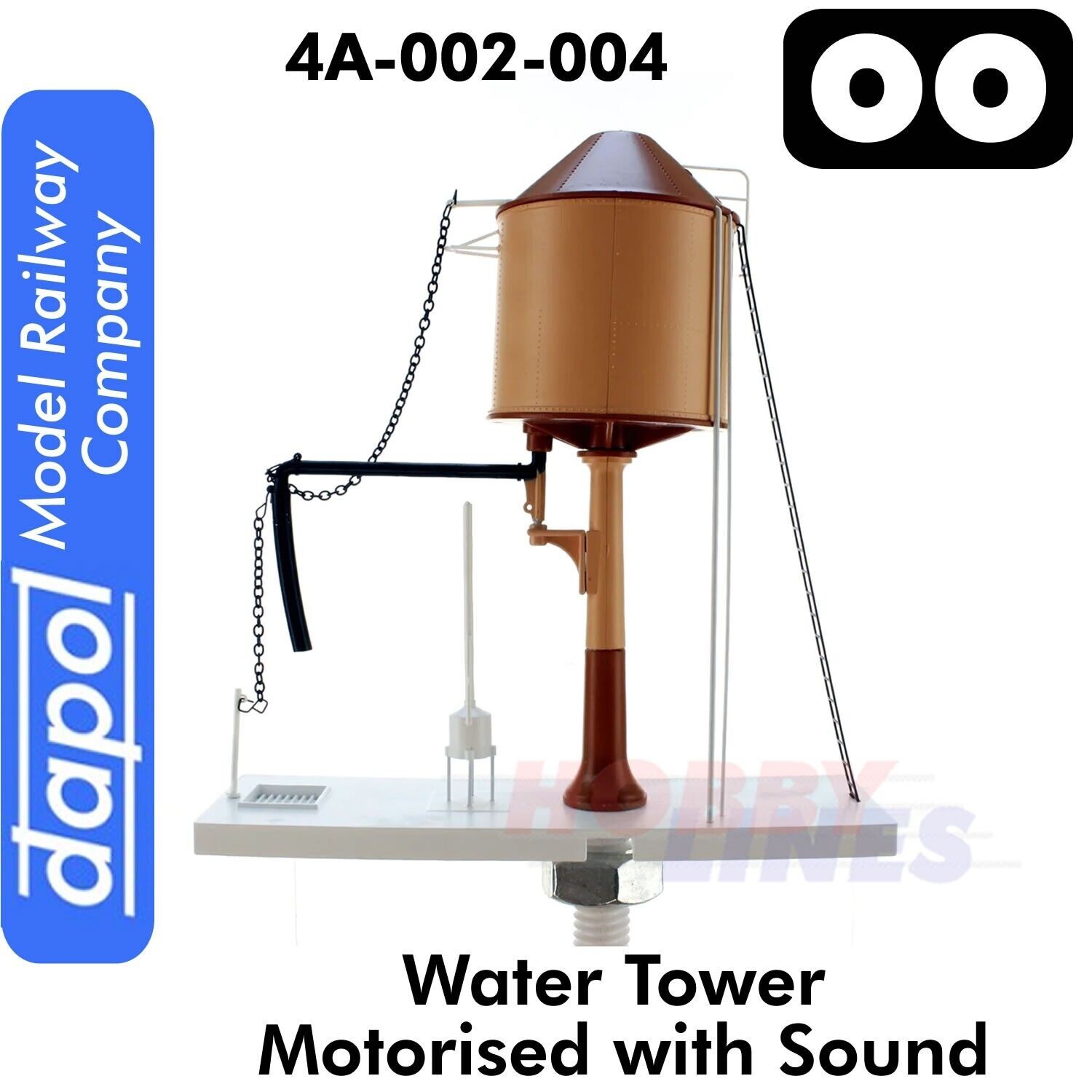 WATER TOWER Light & Dark Stone Conical Motorised Sound OO 1:76 Dapol 4A-002-004