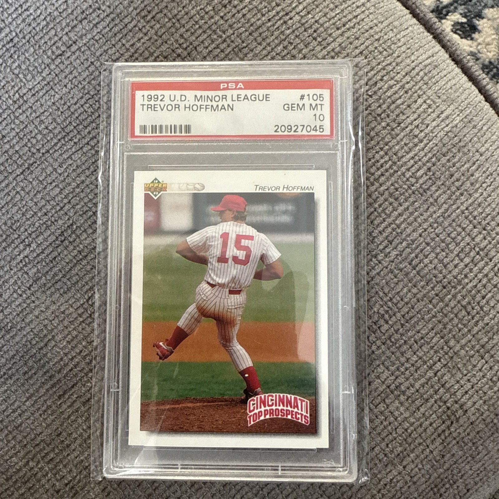 1992 Upper Deck Minor League Baseball Trevor Hoffman Rookie Card #105 PSA-10 Gem