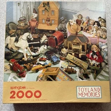 Springbok Puzzle 2000 Piece Toyland Memories Vintage 1969 Speed Puzzling 