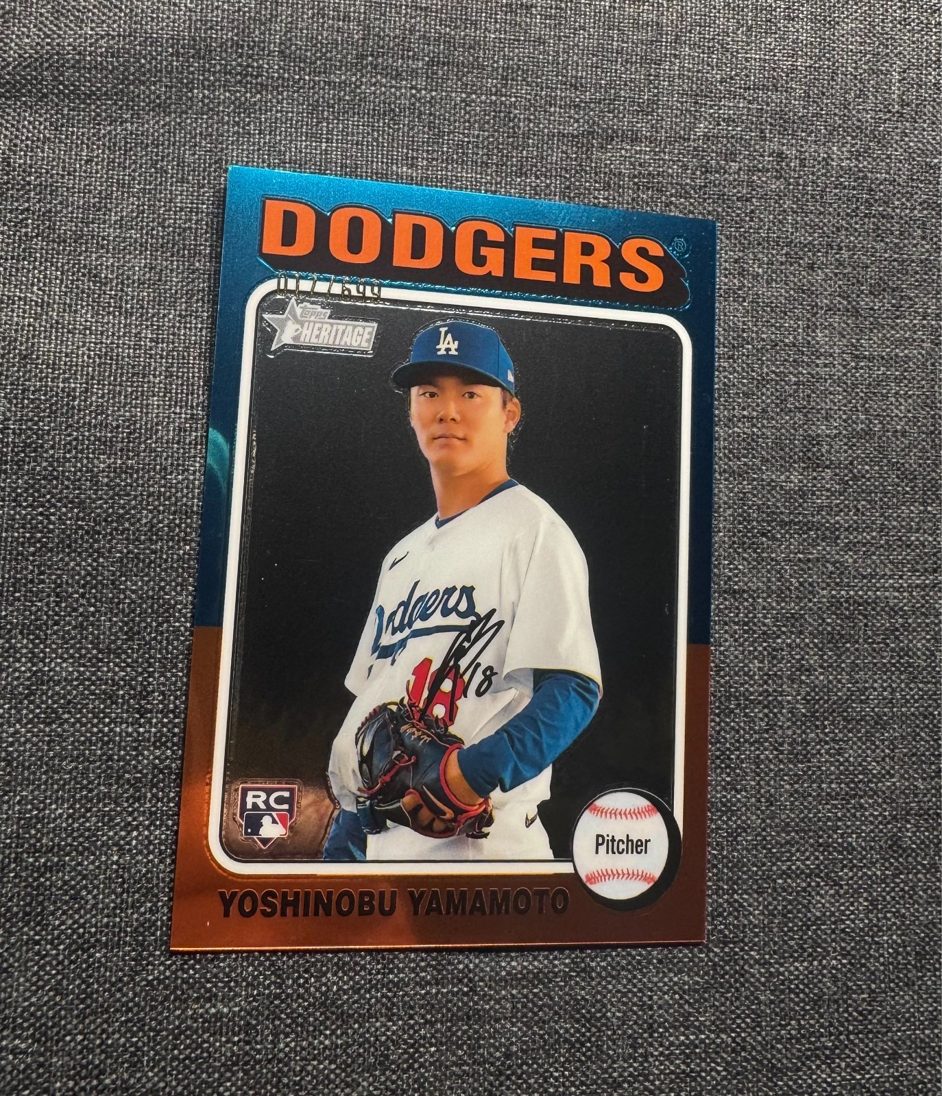 Yoshinobu Yamamoto 2024 Topps Heritage High Number #553 Chrome