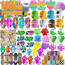 118 Pcs Party Favors for Kids, Pop Fidget Treasure Box Toys, Classroom Prizes...
