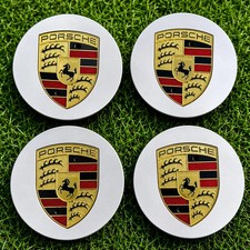 Factory Porsche Wheel Center Caps Black Genuine Original Oem Color Crest Set 4