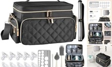 Breast Pump Bag Kit for Spectra S1/S2, Pumping Bag with Bottle Brush Set, Black