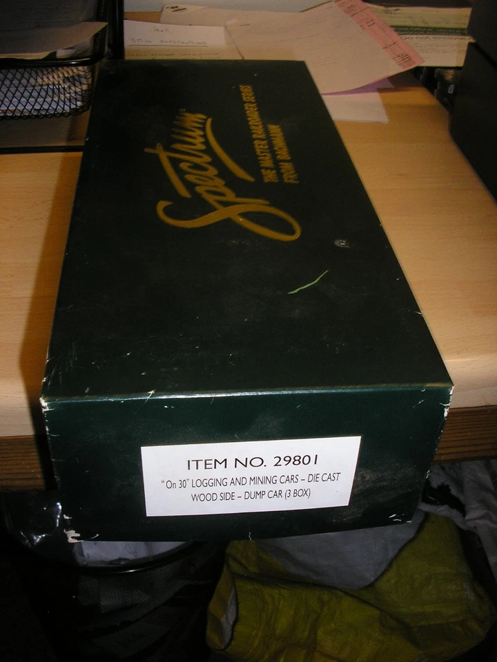 Bachmann Spectrum On30 mining dump cars. Wood sides. Qty 3. Diecast. 29801 - Image 2 of 2