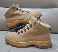 Skechers chunky platform boots wheat uk 6 
