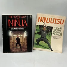 Vintage Stephen K Hayes Ninja Ninjutsu 2 PB Book Lot Martial Arts Illustrated