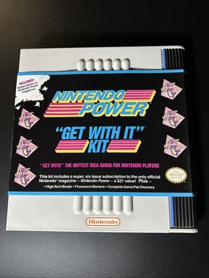NEW CIB Nintendo Power Get With It Kit Rare RETRO Vintage TMNT Nm Cgc Mario 2 3