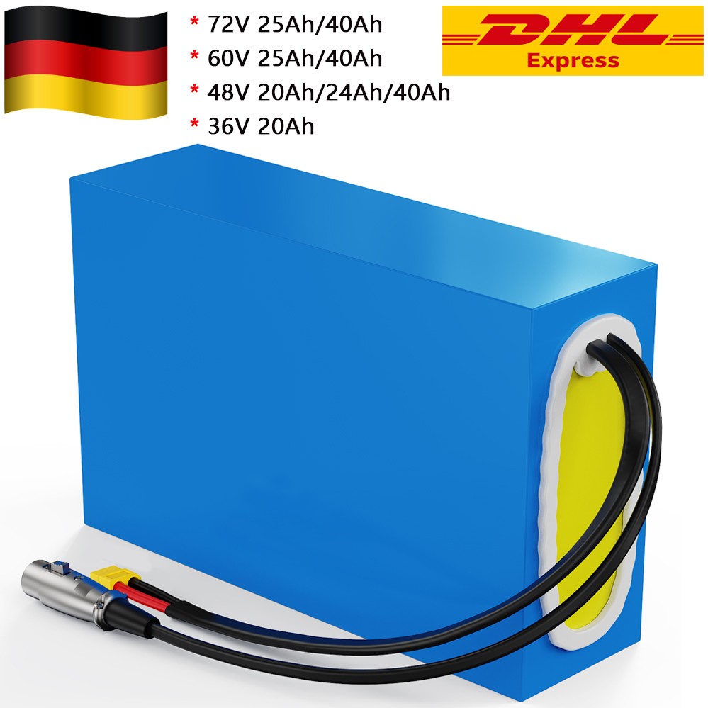 Batteria e-bike 36V 48V 60V 72V 20Ah 40Ah Li-ion per bici elettrica Bafang
