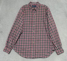 Vintage Polo Ralph Lauren Classic Fit plaid button up long sleeve shirt Mens XL
