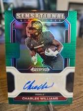 2022 Charles Williams Panini Prizm Green Draft Picks Sensational Auto #SS-CWI