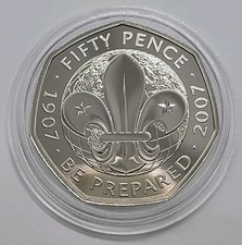 2019 QEII Scouting Movement Brilliant Uncirculated UK Fifty Pence 50p coin