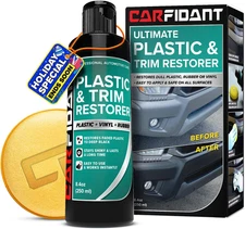 Plastic Restorer for Cars – Refreshes Faded Plastic, Vinyl & Rubber Trim with Po