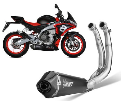 Komplette Auspuffanlage Mivv Delta Race Black E5 fur Aprilia Tuono 660 2021 2024